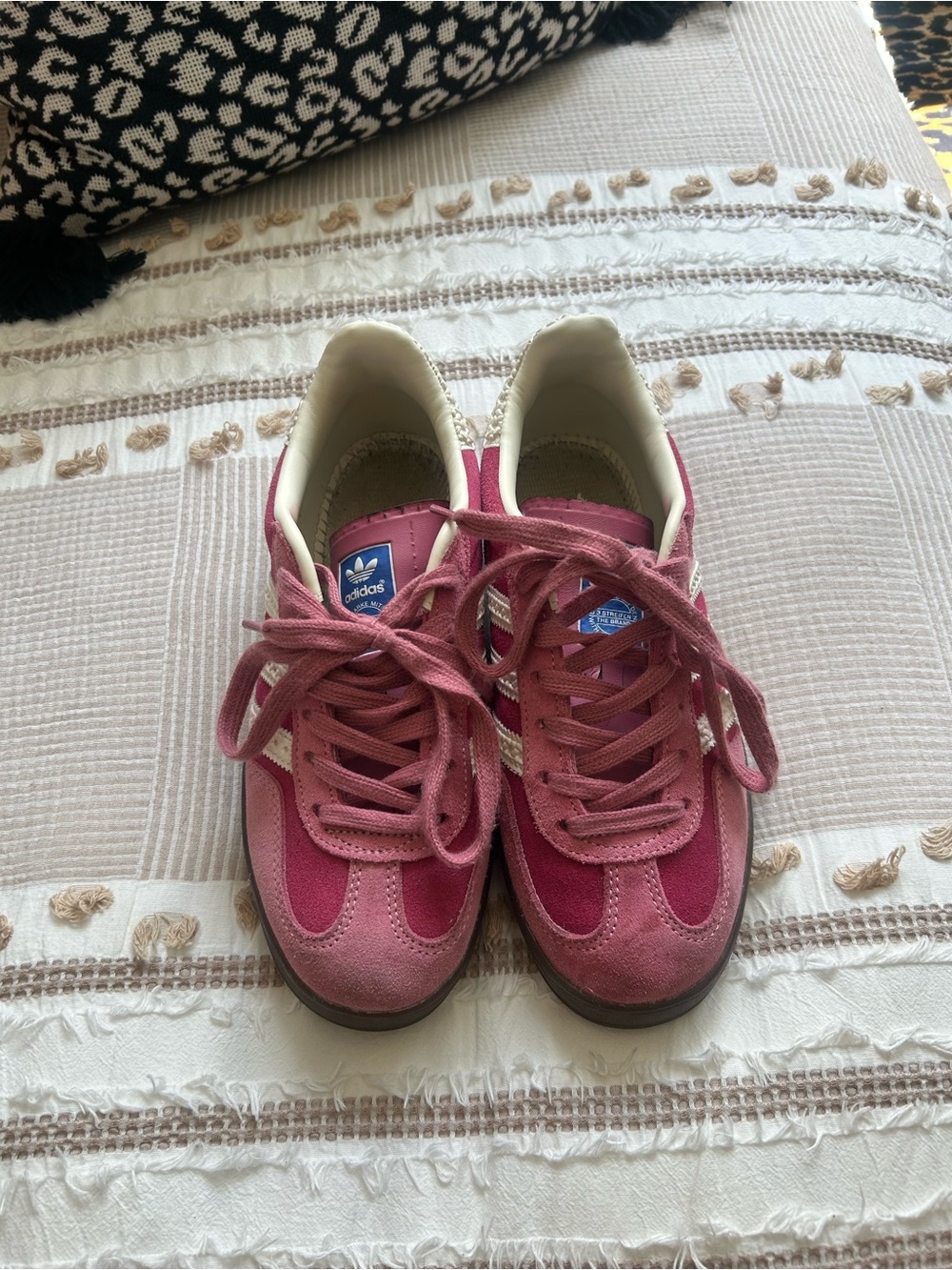 adidas Women’s Pink Suede Retro Gazelles